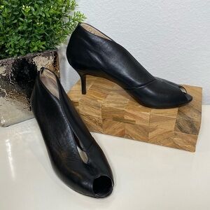 Amalfi Black Peep Toe Heels